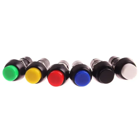 Multi-Color Plastic Push Switch On/Off Self-Lock 12mm 2pin