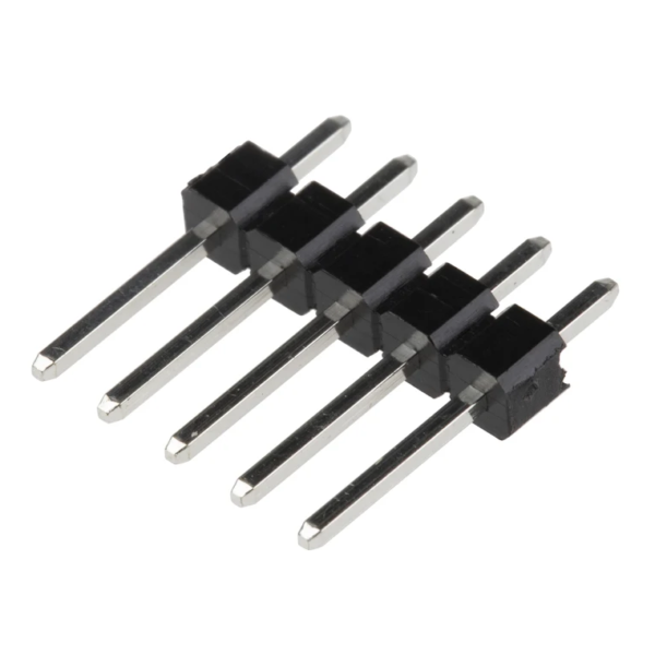 Pin Headers Male 2.54mm : 5Pin, Straight, Black, 11mm