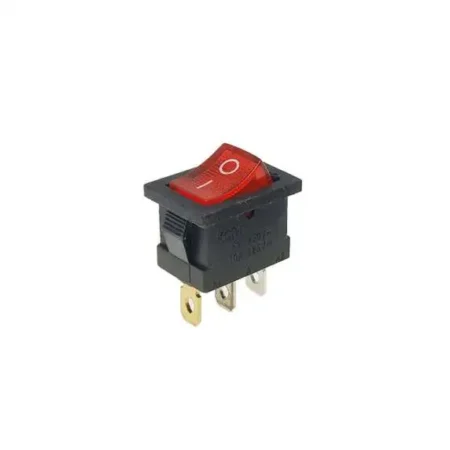 ON/OFF Red Switch 3 Pins 6A 250VAC 15x21mm