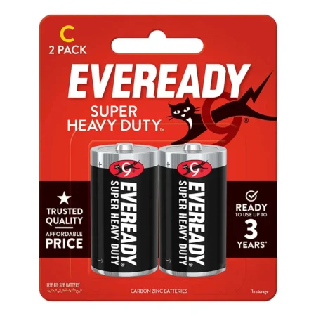 EVEREADY 1.5V Super Heavy Duty C Size Battery (2Pcs)