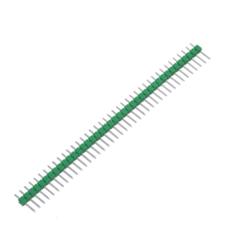 Pin Headers Male 2.54mm : 40-Pin, Straight, Green, 11mm