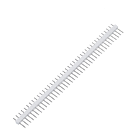 Pin Headers Male 2.54mm : 40-Pin, Straight, White, 11mm