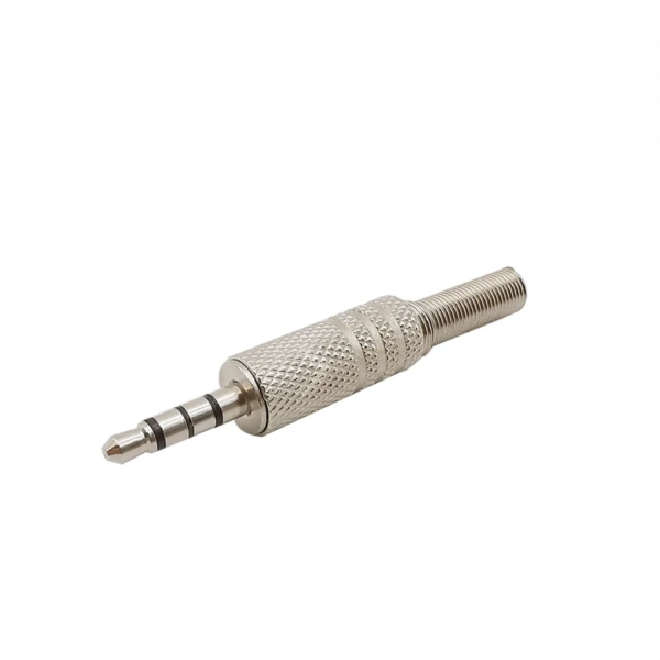 Audio Plug Male AUX 3.5mm 4-Pole TRRS (Metal)