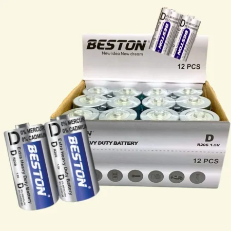 BESTON Extra Heavy Duty Battery Size-D (R20S) 1.5V (2 Pcs)