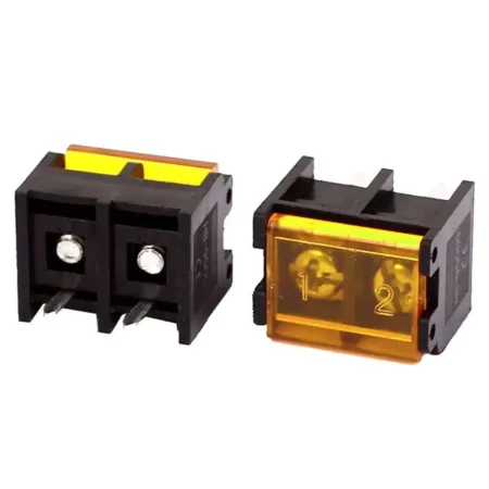 Barrier Terminal Block 2 Pin with Cover 300V/20A 9.5mm Pitch HB9500SS