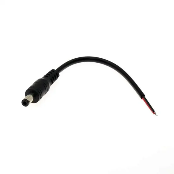 DC Jack Male Power Connector With 28AWG Wire (5.5×2.1mm)