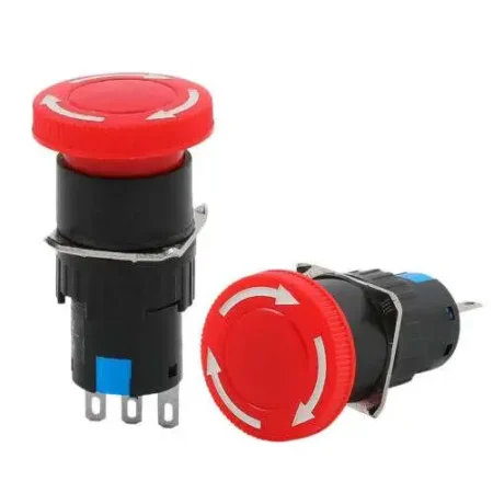 Emergency Stop Mushroom Waterproof Push Button Switch AB6-A 16mm