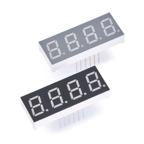 Four Digit 7 Segment Yellow Led Display 0.4 inch 4N4H Common Anode