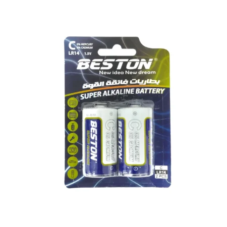 BESTON Alkaline Battery Size-C (LR14) 1.5V (2 Pcs)