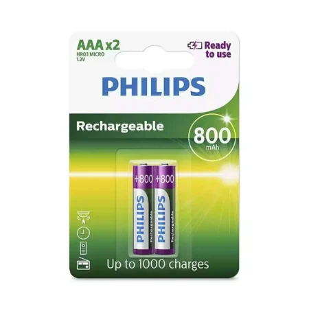 PHILIPS Rechargeable Battery AAA 1.2V 800mAh (2 Pcs)