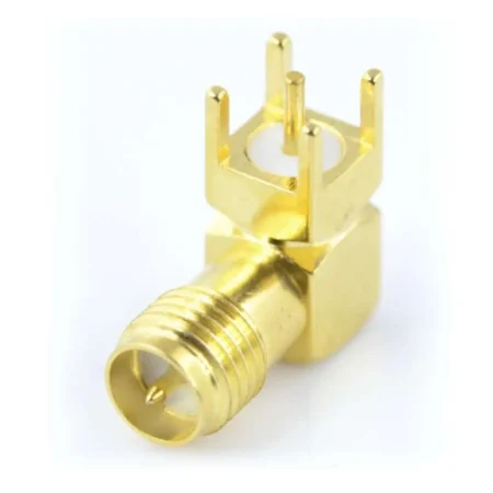 SMA Male Connector Right Angled Through-Hole for PCB Mount