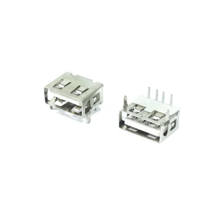 USB Connector on PCB “A” Type Female Short Body Insert- Through Hole Angle 4pin
