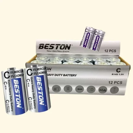 BESTON Extra Heavy Duty Battery Size-C (R14S) 1.5V (2 Pcs)