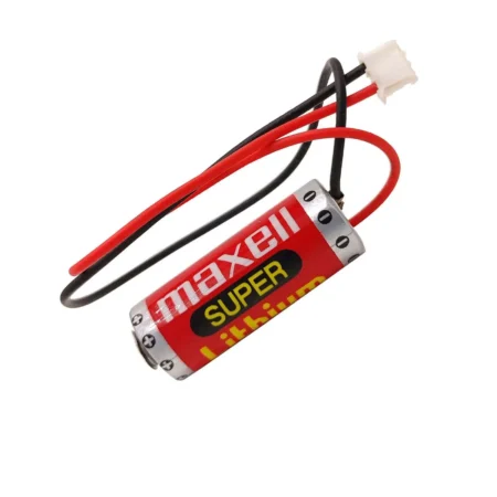 Maxell ER10/28 3.6V Lithium Battery with 3-Pin Connector and 2 Wire Leads for PLC Controller