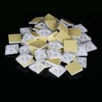 White Nylon Cable Tie Base Holder Mount 20x20mm (10Pcs)