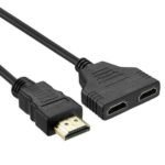 HDMI Splitter Male To Female Cable Adapter Converter HDTV 1 Input 2 Output 1080P