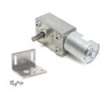 JGY-370-1285 Miniature Worm Gear Motor 12V 32RPM 40Kg.cm with Motor Bracket