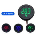Digital Round Display Two-Wire DC Voltmeter 4-100V