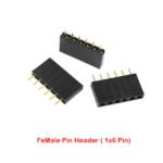 Single FeMale Pin Header Straight (1×6 Pin – 2.54mm)