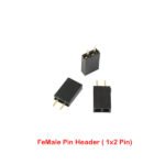 Single FeMale Pin Header Straight (1x2Pin – 2.54mm)