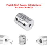 Flexible Shaft Coupler (6.35 to 8 mm) For Stepper Motor Nema23 And 3D Printer