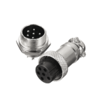 GX16 – 6 Pole Metal Male Female Panel Connector