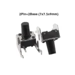 Push Button Long Right Angle 2Pin+2Base (7×7.5x6mm)