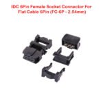 IDC 6Pin Female Socket Connector For Flat Cable 6Pin (FC-6P – 2.54mm)