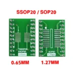 SMD Adapter PCB Board SSOP/SOP TO DIP (SSop20 – 0.65mm)-(SSOP20-1.27MM)