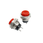 Round PushButton N.O (2Pin) Metal key (16MM) Red
