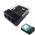 Enclosure For Raspberry Pi 3B/B+ Case – Black / Transparent (CBPIHAT-BLK)