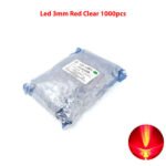 LED 3MM Clear (Red) (1000pcs)