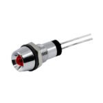 LED Panel Mount Indicator Red 3V Straight Leads