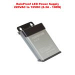 Rainproof LED Power Supply 220VAC to 12VDC (8.3A – 100W)