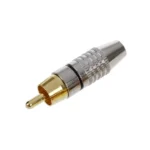 Male RCA Jack Plug 6.3mm (Black)