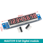 Seven segment 8 Digit Display With MAX7219 Module For Arduino