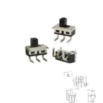 Slide Switch 2 State PCB Mounted Verticle Right Angle (3-PIN – SS-12D11G5 – 1P2T )