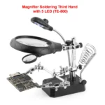 Magnifier Soldering Third Hand with 5 LED (TE-800)