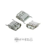 Female USB Connector Type A (Vertical 180°) – DIP